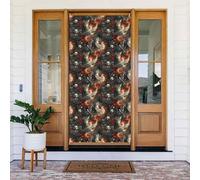 Coperture decorative per porte con stampa gotica con teschio di fuoco, decorazioni per interni ed esterni, primavera, estate, autunno, inverno, Halloween, Natale, decorazioni per la casa
