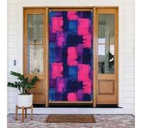 Coperture decorative per porte con stampa scozzese rosa e blu, decorazioni per interni ed esterni, primavera, estate, autunno, inverno, Halloween, Natale, decorazioni per la casa
