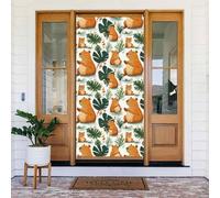 Coperture decorative per porte con stampa tropicale di porcellino d'India, decorazioni per interni ed esterni, primavera, estate, autunno, inverno, Halloween, Natale, decorazioni per la casa