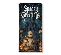 Coperture decorative per porte con zucche, fantasioso gatto gotico casa stregata, Halloween, nero, con corda per porta d'ingresso, decorazione per la casa, per portico, ingresso, interni ed esterni