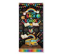 Coperture decorative per porte di autobus del campus, per feste e libri colorati, arcobaleno per ritorno al campus, colore giallo, con corda da appendere, decorazione per la casa, per ingresso