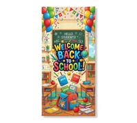 Coperture decorative per porte di libri, con palline gonfiabili ad aria, lavagnetta con scritta "Back to Campus", con corda, decorazione per la casa, per portico, porta, interni ed esterni, per feste