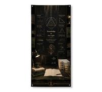 Coperture decorative per porte di libri, moderne ed eleganti, forme geometriche, lampada N/A nera con corda da appendere, decorazione per la casa, per portico, porta, parete, interni ed esterni, 91 x