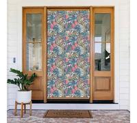 Coperture decorative per porte dipinte con foglie di palma e pappagallo, decorazioni per interni ed esterni, primavera/estate/autunno/inverno, decorazioni natalizie di Halloween