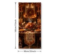 Coperture decorative per porte in Turchia, con foglie di zucche rustiche tradizionali, arancioni, con corda, striscione per porta d'ingresso, decorazione per la casa, per portico, porta, parete