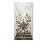 Coperture decorative per porte in Turchia, con foglie rustiche autunnali, grano del Ringraziamento, marrone, con corda, striscione per porta d'ingresso, decorazione per la casa, per portico, porta