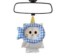 Coperture decorative per scatole di , divertente portatile da appendere, 22 x 21 cm, simpatico supporto a forma di gatto con coda che tira la coda, dispenser di peluche morbido