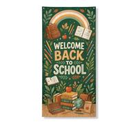 Coperture decorative per zaini, libri educativi giocosi, matite per il ritorno al campus, verde con corda, sfondo per porta d'ingresso, decorazione per la casa, per porta, parete, portico, decorazione