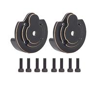 Coperture del portale esterno in ottone Contrappeso Copertura del portale dello sterzo nero per Axial 1/18 UTB18 Capra RC Crawler Car