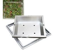 Coperture del serbatoio settico, copertura invisibile del pozzetto e telaio, coperchio quadrato di ispezione dell'acciaio inossidabile con i fori di drenaggio,