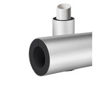 Coperture del tubo della pellicola di alluminio de Identificazione autoadesiva della manica dell'isolamento del tubo di alluminio schiuma 16-219mm Th 10-50mm 90cm(ID*TH-89*20mm/3.5*0.79in)