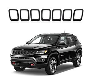 Coperture della Griglia Anteriore del Veicolo Inserti del Telaio per Compass 2017-2020 (Matte Nero)