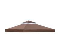 Coperture di ricambio per gazebo, copertura superiore a baldacchino a doppio livello, copertura superiore impermeabile da 3 x 3 m, con presa d'aria, ombra a doppio strato per giardino, terrazza, patio