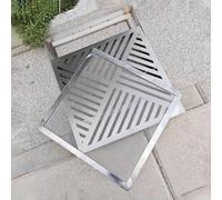 Coperture di scarico per esterni da 20 x 20 cm a 40 x 40 cm, robusta griglia di scarico in metallo con rete per bloccare i detriti, copertura durevole per una gestione efficace dell'acqua