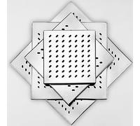 Coperture di scarico quadrate, 1 pezzo di scarico a pavimento in acciaio inossidabile, griglia di drenaggio 20/25/30/35, copertura per scarico doccia (25 x 25 x 1,5 cm)