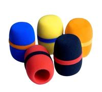 Coperture di schiuma per microfono, 5 pezzi di ricambio for microfono multicolore in spugna, filtro anti-pop for parabrezza(5colors-set)