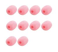 Coperture di schiuma per microfono, Copertura in schiuma for parabrezza for microfono da 10 pezzi for auricolare con risvolto Lavalier rosa 30x22mm
