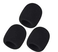 Coperture di schiuma per microfono, Copertura in schiuma for parabrezza for microfono, nera, confezioni multiple(3 PCS)