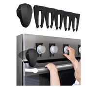 Coperture di sicurezza per manopole del gas per stufa, coperture per la sicurezza dei bambini, serrature a prova di bruciatori per fornelli, porta del forno a prova di bambino (nero)