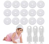 Coperture di sicurezza per prese con chiave, 15 pz, bianco
