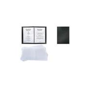 Coperture doppie di Sigel, DIN A5, realizzate in plastica, in modo trasparente per un menu con rilegatura in gomma in DIN A5 (S NEW