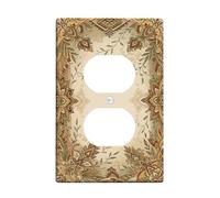 Coperture duplex floreali da parete, motivo geometrico, stile bohémien, vintage, in plastica, dimensioni standard, decorative, per casa, camera da letto, ufficio, ecc