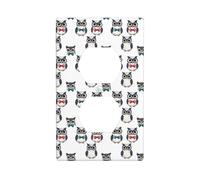 Coperture duplex per prese, piastre da parete di dimensioni standard a 1 banda, piastra da parete con stampa gufo con papillon, copertura per presa elettrica decorativa