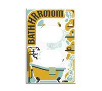 Coperture duplex per vasca da bagno, piastra da parete, rubinetto moderno vintage e moderno, in plastica gialla, dimensioni standard, per prese elettriche per camera da letto, ufficio, cucina