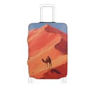 Coperture elastiche grandi per bagagli Resistente ai graffi Fit valigia elastica copertura valigia Protector Fit 18-32 Inch Bagagli, rosso deserto cammello, M 22-24 in