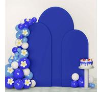 Coperture elastiche per arco di colore solido, 1,2 m, 1,5 m, 1,8 m, 2 m, 2,2 m, 2,4 m, blu navy, sfondo per arco reversibile per feste, matrimoni, decorazioni interne/esterne, adatto per tutte le stag