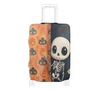 Coperture elastiche per bagagli Coperture antipolvere per valigie essenziali da viaggio Adatto per bagagli da 45-81 cm, Carino scheletro umano chibi, S 18-20 in