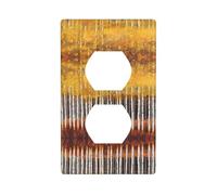 Coperture elettriche dello sbocco degli alberi dorati astratti, dimensione standard 1-Gang 4,5" x 2,7", policarbonato infrangibile Thermoplast