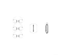 Coperture ergonomiche per auricolari per AirPods Pro 2019, impugnature antiscivolo in silicone con custodia da viaggio, essenziali per esercizi (bianco)