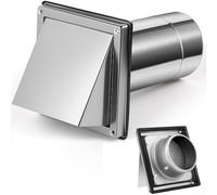 Coperture esterne per bocchetta dell'aria, 10,2 cm, in acciaio inox, coniche, antivento e antipioggia, ventola esterna