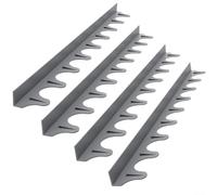 Coperture flessibili in silicone per piano cottura, resistenti al calore, per proteggere da fuoriuscite e briciole, lavabili in lavastoviglie, 4 pezzi (grigio)