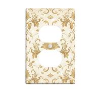 Coperture floreali duplex da parete, eleganti e classiche vortici N/a in plastica dorata, dimensioni standard, decorative per casa, soggiorno, nuovo appartamento