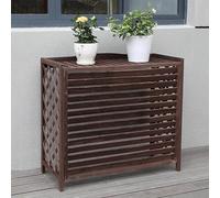 Coperture for aria condizionata esterna con supporto for fiori in legno, persiane in legno for aria condizionata, recinzione for la privacy, for deposito di decorazioni for balconi, patio da giardino,