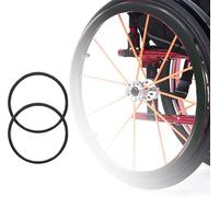 Coperture for Bordo di Spinta for Sedia a Rotelle,Coperture for Corrimano for Sedia A Rotelle,Coperture Protettive for Anello di Spinta, Ruota Posteriore Antiscivolo Resistente all'Usura,Nero,20in