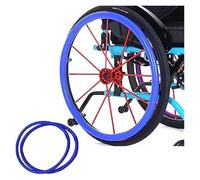 Coperture for bordo di spinta for sedia a rotelle Copri-corrimano for sedia a rotelle da 24 pollici, copri-corrimano for sedia a rotelle antiscivolo in silicone e resistenti all'usura(Blue,22inch)