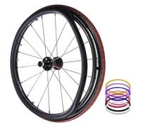 Coperture for corrimano for sedia a rotelle, Copertura antiscivolo in silicone resistente all'usura for sedia a rotelle sportiva con ruota posteriore da 22/24 pollici(Black,22inch)