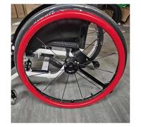 Coperture for corrimano for sedia a rotelle, Copertura for sedia a rotelle sportiva con ruota posteriore da 24 pollici, elegante copertura in silicone antiscivolo resistente all'usura(Red,22inch)