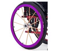 Coperture for corrimano for sedia a rotelle, Copricerchi for sedia a rotelle in silicone da 22/24 pollici, 1 paio di copricerchi antiscivolo for spingere la mano(Purple,22inch)