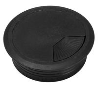 Coperture for fori passacavi for cavi da scrivania in plastica ABS | Scenario di utilizzo multicolore da 50-80 mm: gestione dei cavi da scrivania for il bancone dell'ufficio(Black,53mm)