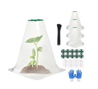 Coperture for piante campana giardino Animals, confezione da 30 mini serre trasparenti for piantine, vasi da vivaio, coperture for piante riutilizzabili con 50 fascette fermacavo, 10 etichette(30pcs)