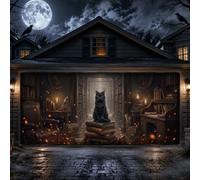 Coperture gotiche per porte di garage, tema biblioteca, per Halloween, 390 | Tema biblioteca gotica, sfondo porta garage, estetica gotica accademica, libri vintage, atmosfera misteriosa