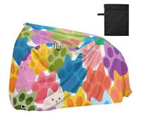 Coperture impermeabili colorate con impronte di zampa di gatto per bici con fori di bloccaggio per interni ed esterni Storage Bike Copertura adatta per la maggior parte degli accessori per bici
