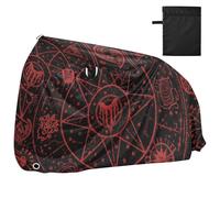 Coperture impermeabili gotiche rosse nere per Halloween Tarocchi astrologia per bici con fori di bloccaggio per interni ed esterni Copertura per bici elettrica adatta per la maggior parte degli