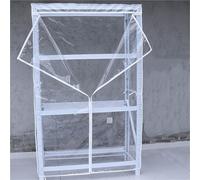 Coperture impermeabili per scaffalature da esterno in PVC trasparente con cerniera per mensole in filo metallico, tessuto resistente alla polvere, perfette per giardino o uso domestico, 60 x 35 x 160