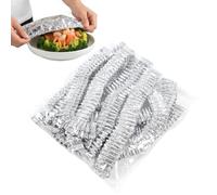 Coperture in alluminio per alimenti | Sacchetti per alimenti | Copertura elastica per alimenti | per pasti, frutta, avanzi di ristorante, cucina, picnic, pranzo, feste, pane