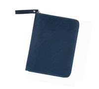 Coperture in pelle con cerniera per notebook tascabile da 8,9 x 14,9 cm, protezione in pelle con cerniera e scomparto per penna